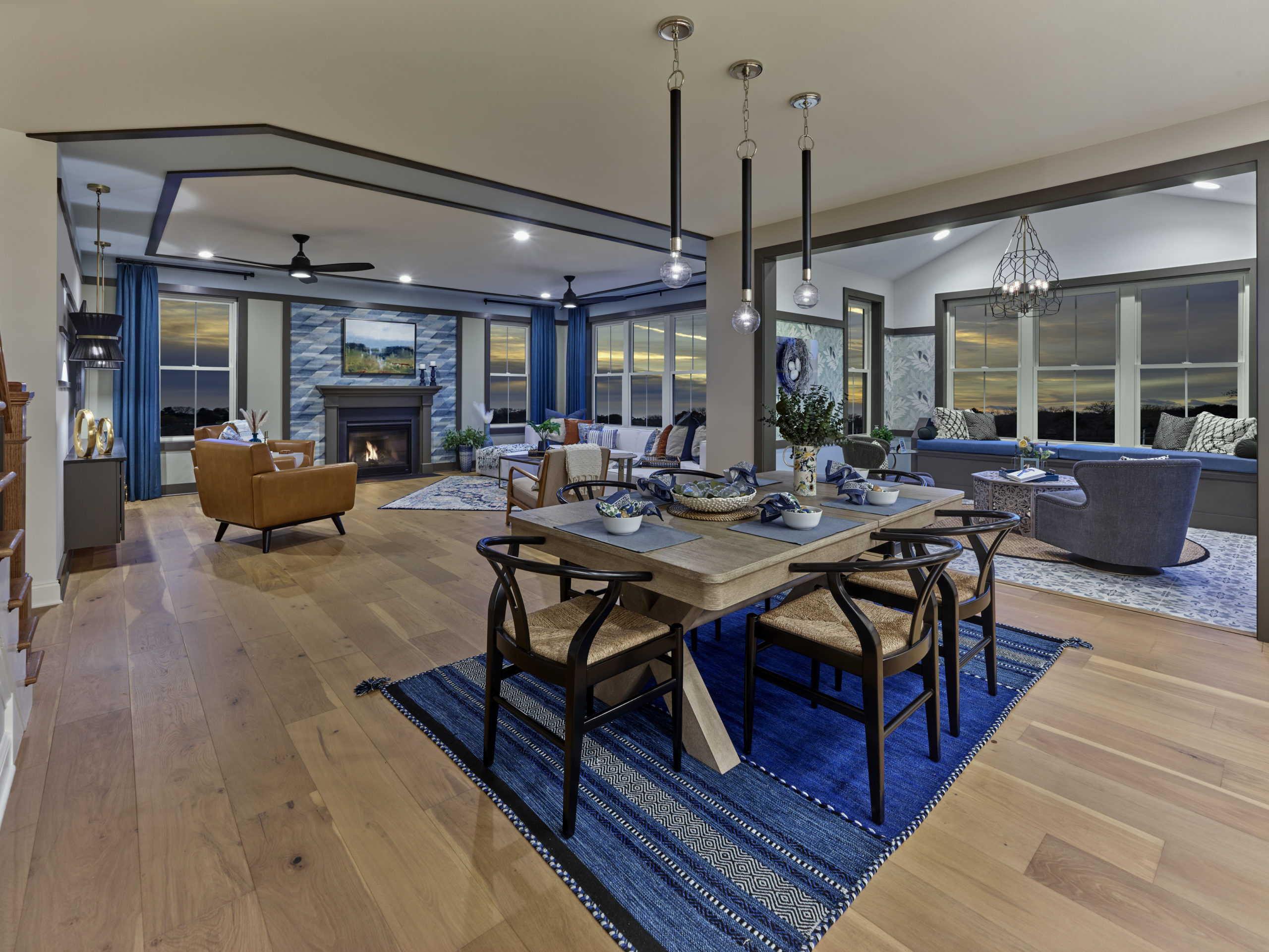 Gacek design group new tradition anthro inspired design breakfast / family room