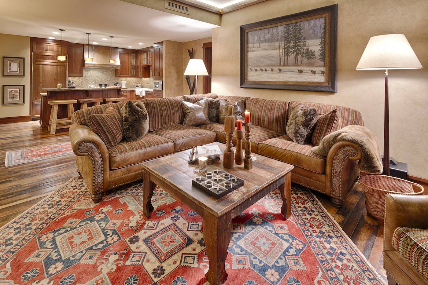 Gacek design group deer valley mountain home living room