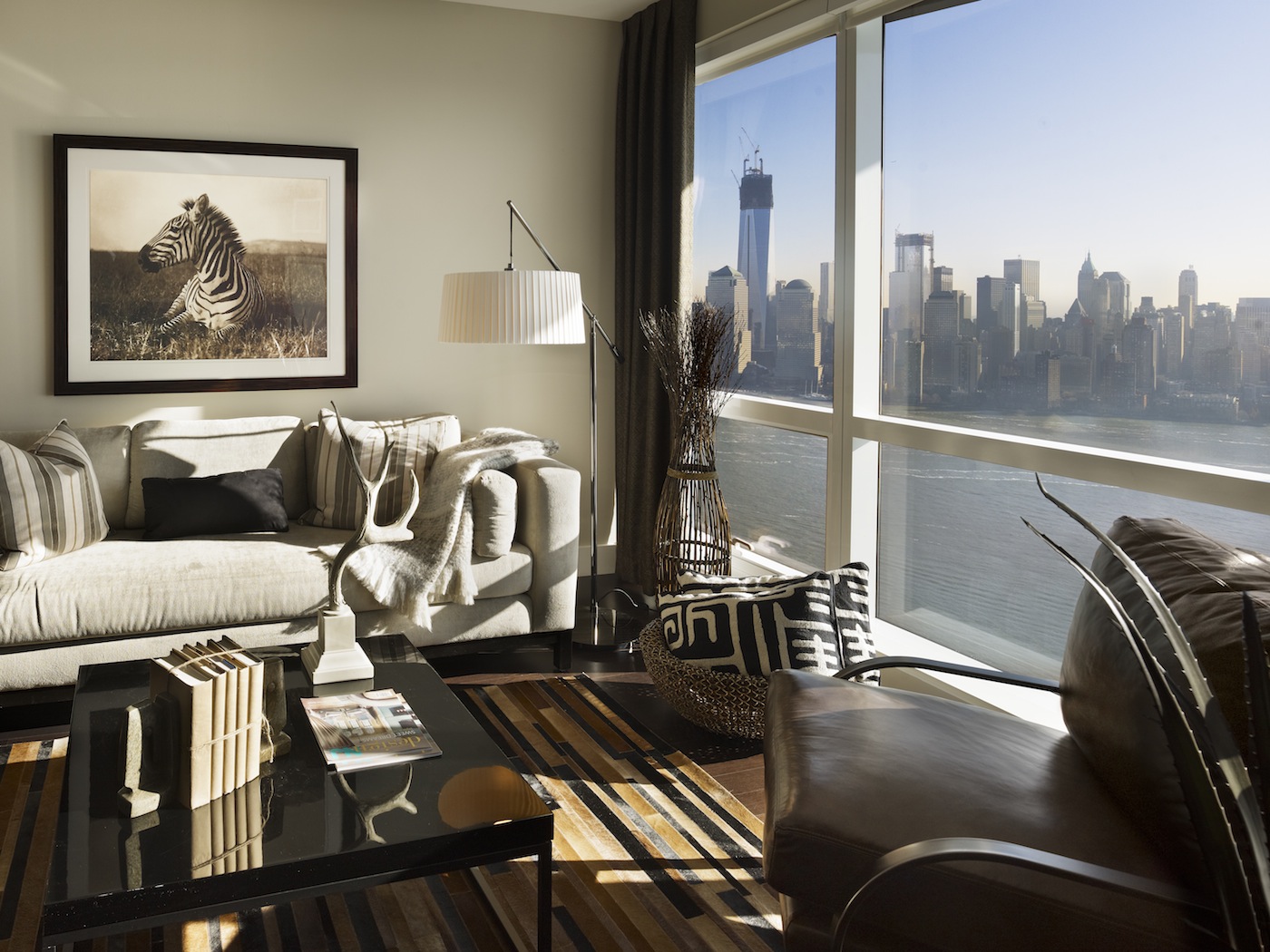 Gacek design group luxury condos on the hudson living room